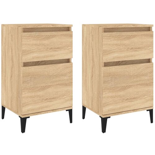 Maison Chic Dvo delni komplet Nočne omarice - Nočne mize sonoma hrast 40x35x70 cm, (21688059) Slike