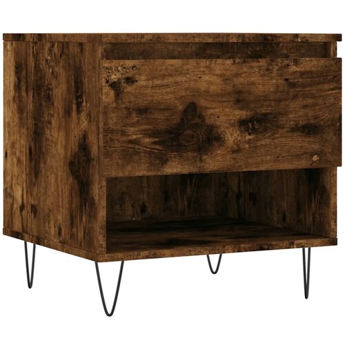 Maison Chic Klubska mizica - kavna mizica - Nizka mizica dimljeni hrast 50x46x50 cm inženirski les, (21754687) Slike