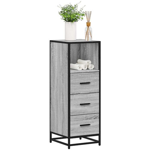 vidaXL Kopalniška omarica siva sonoma 35x37,5x100 cm inženirski les Cene