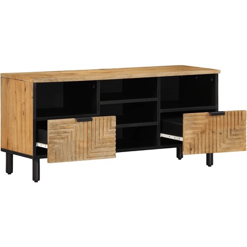 Maison Chic TV omarica - TV stojalo - Televizijska omarica rjava 100x33x46 cm masivni les Mango, (21699226) Cene