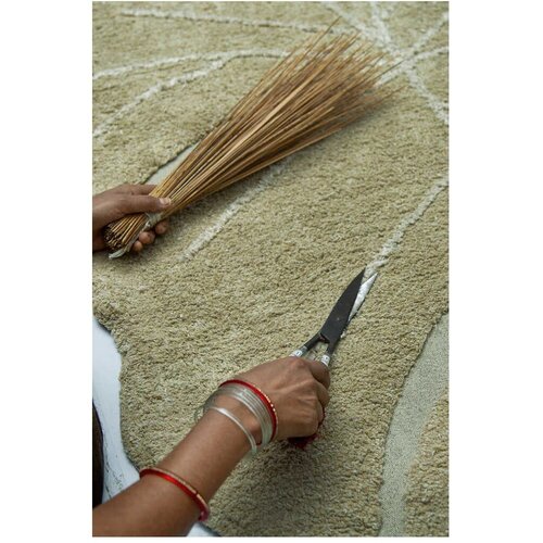 Lorena Canals Preproga mini monstera olivna, 75x100 Slike