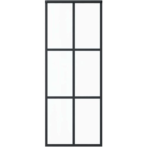  Klizna vrata od stakla ESG i aluminija 76 x 205 cm crna Slike