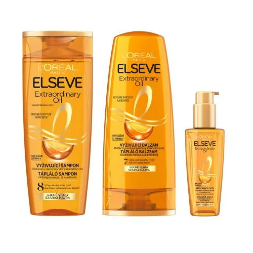 L'Oréal Paris Elseve Extraordinary Oil Set ulje za kosu 100 ml + šampon 400 ml + regenerator 400 ml za ženske