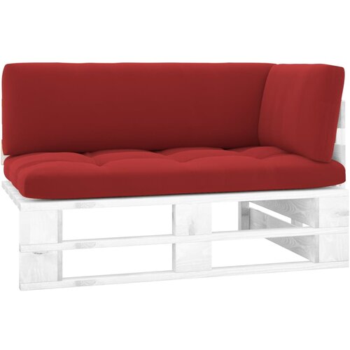 VidaXL Kutna vrtna sofa od paleta od bijelo impregnirane borovine Slike