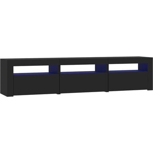 Maison Chic TV omarica - TV stojalo - Televizijska omarica z LED lučkami črn 180x35x40 cm, (21700320) Slike