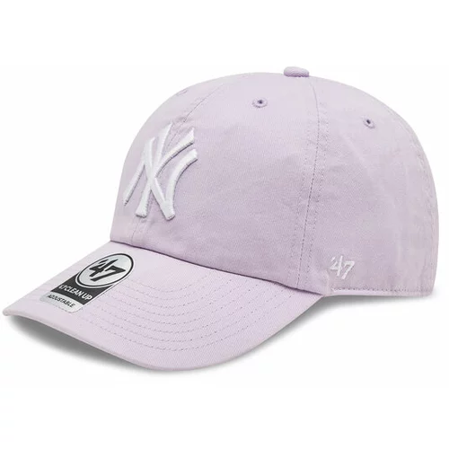 47 Brand Kapa s šiltom Mlb New York Yankees '47 Clean Up W/ No Loop Label B-NLRGW17GWS-YX Vijolična