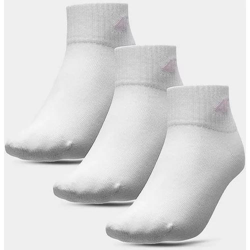 4f Otroške nogavice 3-pack bela barva