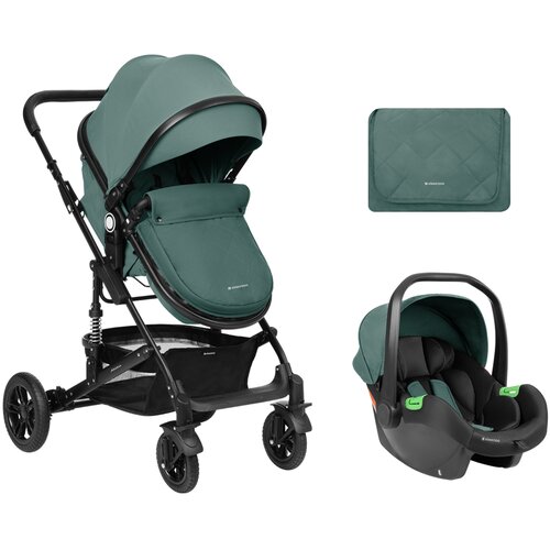 Kikka Boo kolica AMAIA premium set 2in1 sa I-SIZE autosedi&amp;scaron;tem mint Slike