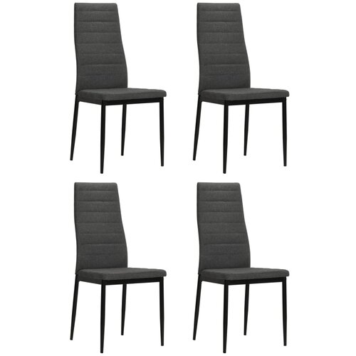 VidaXL Jedilni stoli 4 kosi temno sivo blago, (20812392) Slike