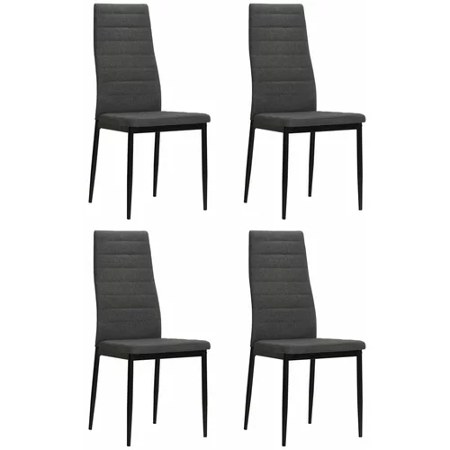 vidaXL Jedilni stoli 4 kosi temno sivo blago, (20812392)