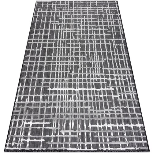 RugsX Preproge Preproga v videzu sisala SION Rešetka, Vrstice 80x150 cm Črna Cene