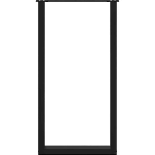  Noge stolića za kavu U-oblika 2 kom crne 60x(110-111) cm čelik Slike
