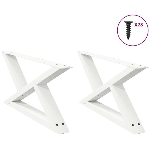  Noge kavne mize 2 kosa Bela 70x(30-31,3) cm Jeklo Slike
