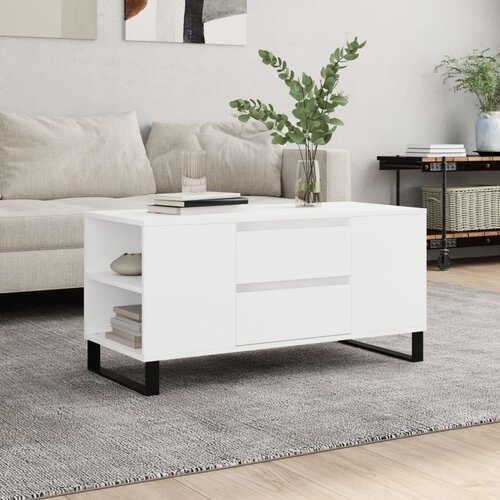  Stolić za kavu bijeli 102 x 44,5 x 50 cm od konstruiranog drva Cene
