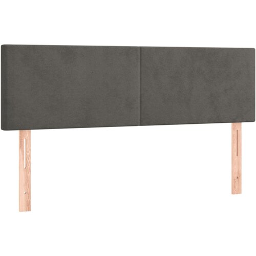 Maison Chic Posteljno vzglavje - Vzglavna omarica 2 kosa temno sivo 72x5x78/88 cm žamet, (22077496) Cene