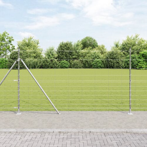 VidaXL Ograda za polja 1.4x50 m Galvanizirani čelik Slike