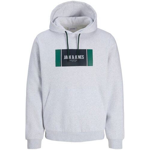 Jack & Jones Majica 'JJHAYATO' temno modra / temno zelena / pegasto bela Cene