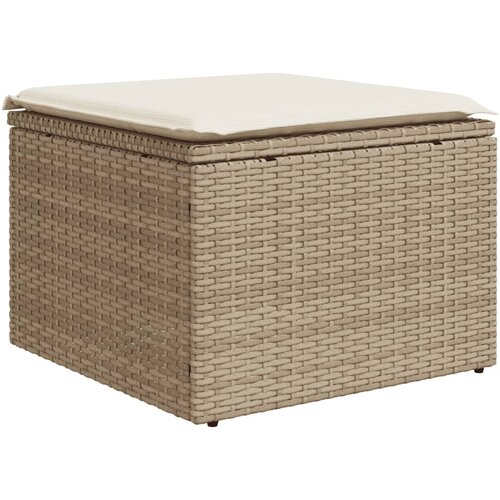  9-dijelni set vrtnih sofa s jastucima bež od poliratana 85 x 62 x 69 cm Slike