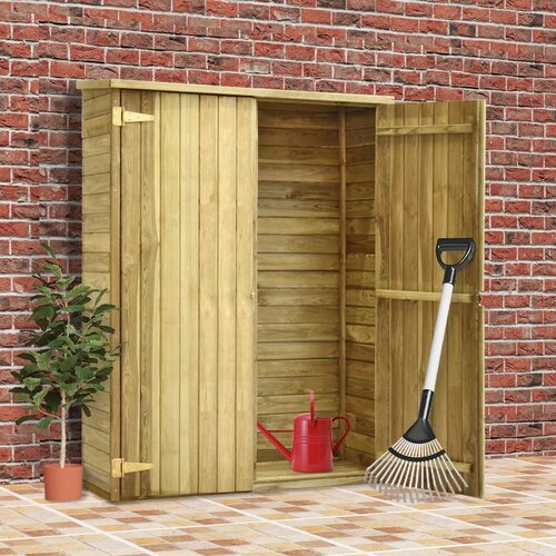 VidaXL Vrtna lopa za orodje 123x50x171 cm impregnirana borovina Slike
