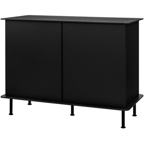 noo.ma Crna komoda s rupom za kabele 120x88x50 cm Suumo &ndash; Cijene