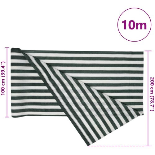  Mreža za privatnost zelena-bijela 2 x 10 m HDPE 195 g/m&amp;sup2; Slike