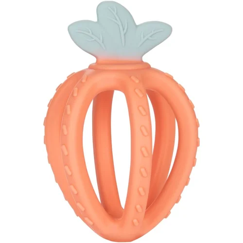 Canpol Silicone Sensory Teether Strawberry Orange grickalica za bebe Orange 3m+ 1 kom