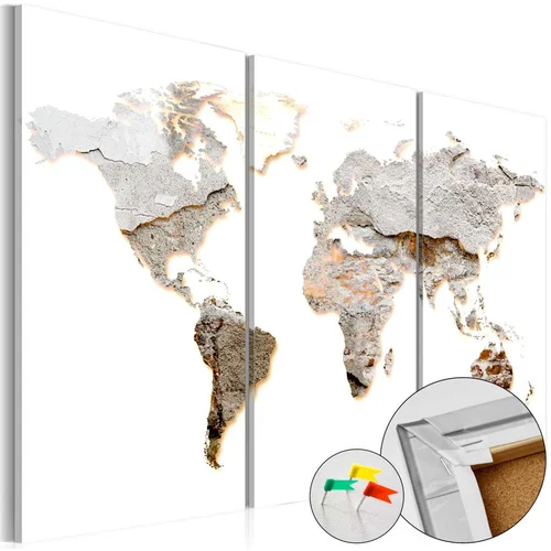  Slika na plutenoj podlozi - Concrete Continents [Cork Map] 60x40