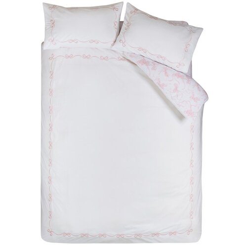 Catherine Lansfield Bijela posteljina za bračni krevet/za produženi krevet 230x220 cm Bow Embroidery – Cijene