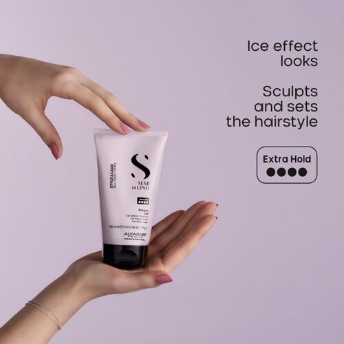 ALFAPARF MILANO Semi di Lino Style&amp;amp;Care Frozen gel stiling gel z ekstra močnim utrjevanjem 150 ml Slike