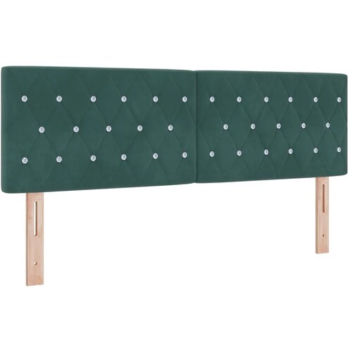  Krevet od pjene s madracem i LED-om Tamnozelena 160 x 200 cm - Tamnozelena 160 x 200 cm Kristal s dugmadima Slike