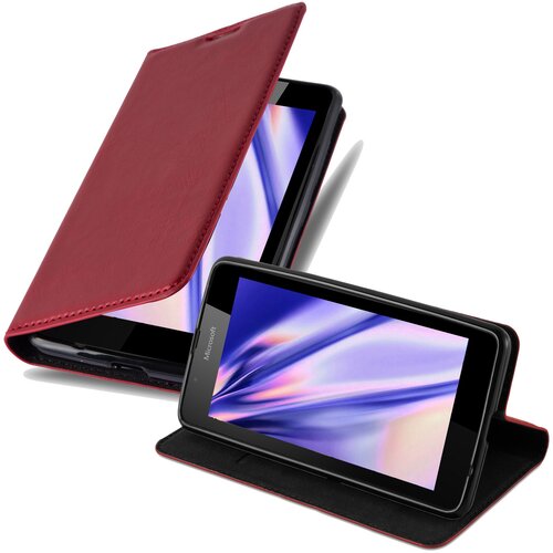 Cadorabo Ohišje, združljivo z Nokia Lumia 540 v rdeče jabolko - Zaščitni ovitek z magnetnim zapiranjem, stoječo funkcijo in režo za kartice, (20549422) Cene