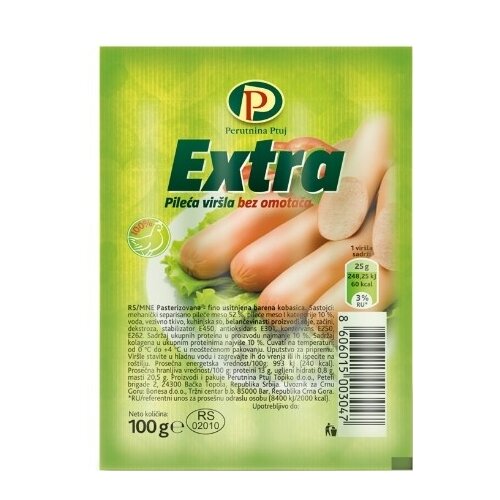 Perutnina Ptuj Viršle 100g Cene