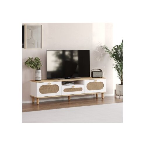 Hanah home tv polica bohem sapphire oak white Cene