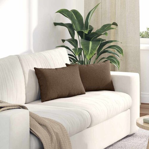  Jastučići za sofu 2 pcs Smeđa 50 x 30 cm tkanina Cijene