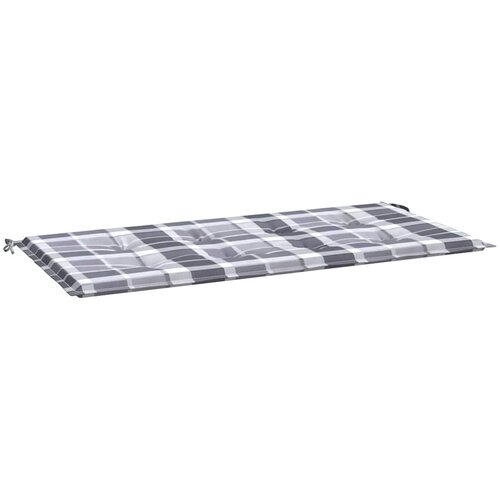 vidaXL Blazina za vrtno klop siva karo 120x50x4 cm oxford tkanina, (20623767) Cene