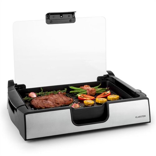 Klarstein Showmaster, 1500 W, 250 ° C, stolni roštilj, stakleni poklopac Cijene