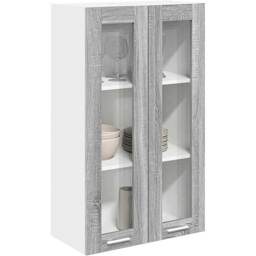  Viseći ormarić s policom Riga Siva Sonoma 60 x 31 x 100 cm Slike