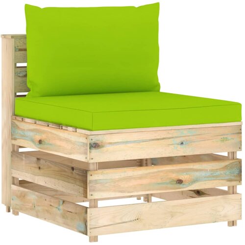  Modularna srednja sofa s jastucima od zeleno impregniranog drva Cene