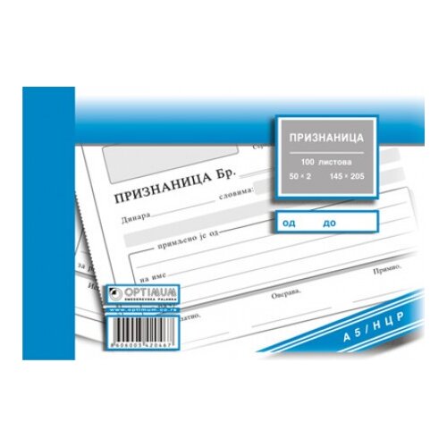  Priznanica A5 ( 01/89076 ) Slike