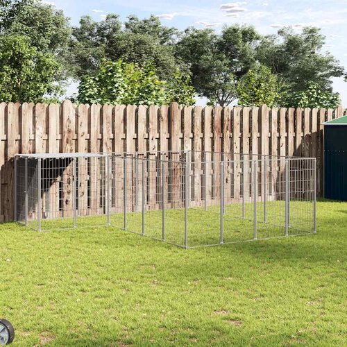  Kavez za pse srebrni 8,47 m² čelični Cene
