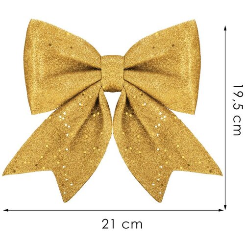 Springos set božićnih ma&amp;scaron;ni, 8 x 8 cm, 6 kom., glitter zlatna Slike
