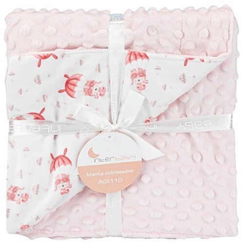 Interbaby Dvostrana Dekica 110x80 Padobranac Roza Slike