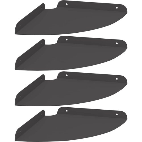  Lebdeća polica s policom s pohranom 4 pcs Crna 24 x 24 x 2 cm - Crna 24 cm 4 Cijene