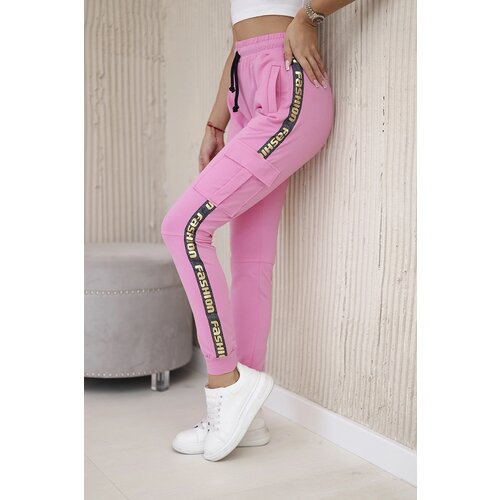 Kesi Light pink cargo trousers Cene