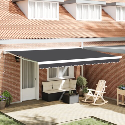 VidaXL Automatska uvlačiva tenda Antracit 450x300 cm Slike