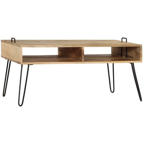 Maison Chic Klubska mizica - kavna mizica - Nizka mizica iz trdnega mangovega lesa 100x60x45 cm, (21754167) Cene