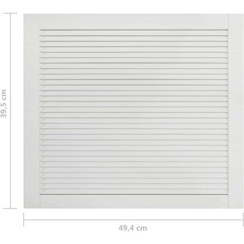  Vrata za omarico z letvicami 4 kosi bela 39,5x49,4 cm borovina, (21413212) Slike