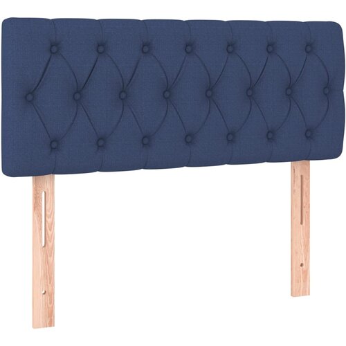 VidaXL Posteljno vzglavje modro 100x7x78/88 cm blago, (20723674) Slike