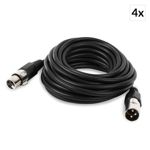 Electronic-Star FRONTSTAGE XLR kabel, KIT 4 x, 6 M, mo&amp;scaron;ko-žensko Slike