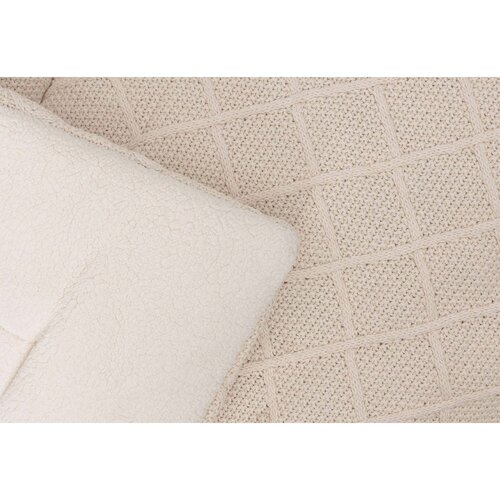 Jollein check Knit podloga 75x95 cm, Oatmeal Slike